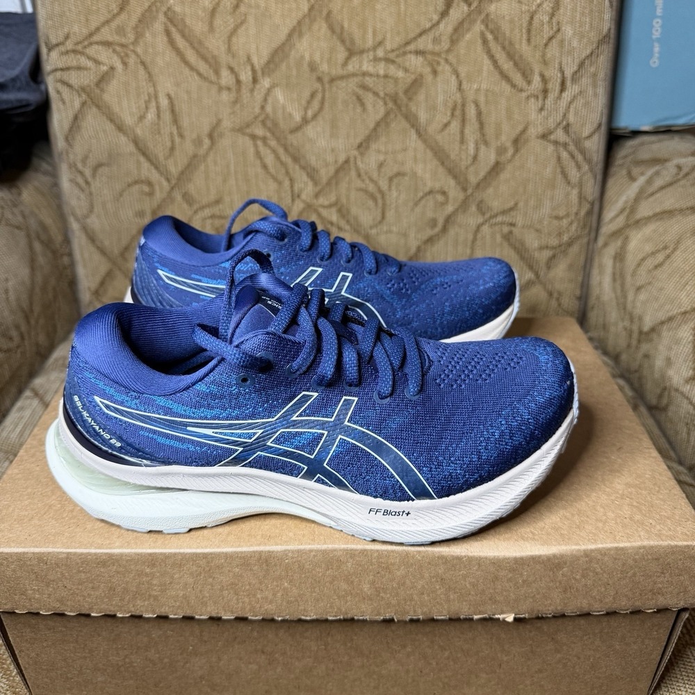 Asics‎ Gel-Kayano 29 Shoes Womens Size 6 Wide Indigo Blue Sneakers Athletic Sky - Picture 4 of 9